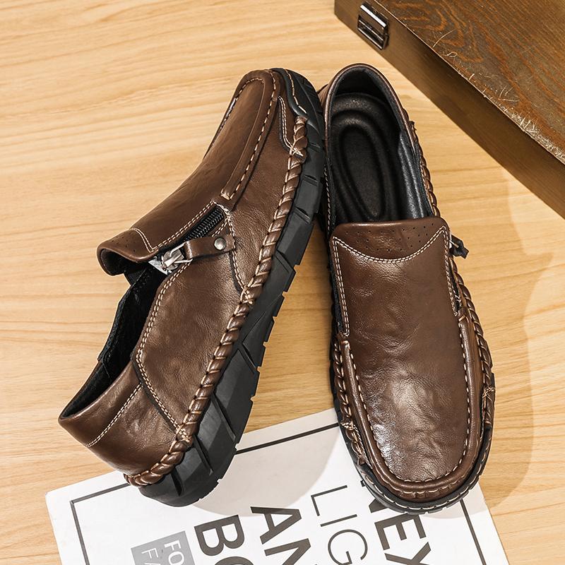 Fashion Handmade Men Loafers New Casual Business Shoes Fashion Leather Flats Comfortable Men's Leisure Shoe Classics Formal Footwear