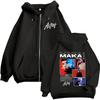 Rapper Maka Aura  Tour Zipper Hoodies Men Women Clothing Fashion Hip Hop Zip Up Sweatshirts Long Sleeves Oversized Pullovers