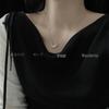 Korean Fashion Zircon Teardrop Necklace - Elegant and Minimalistic Clavicle Jewelry for Women