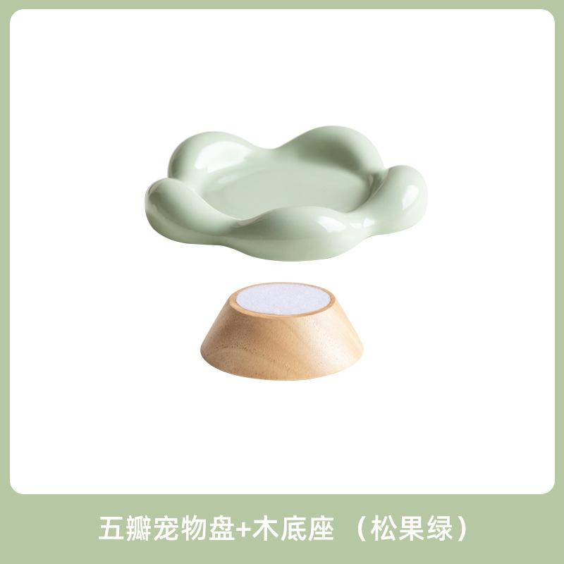 Pet Ceramic Bowl Cervical Spine Protection Cat Bowl Cat Food Snack Bowl Pet Dinner Plate Dog Food Bowl Pet Snack Tray