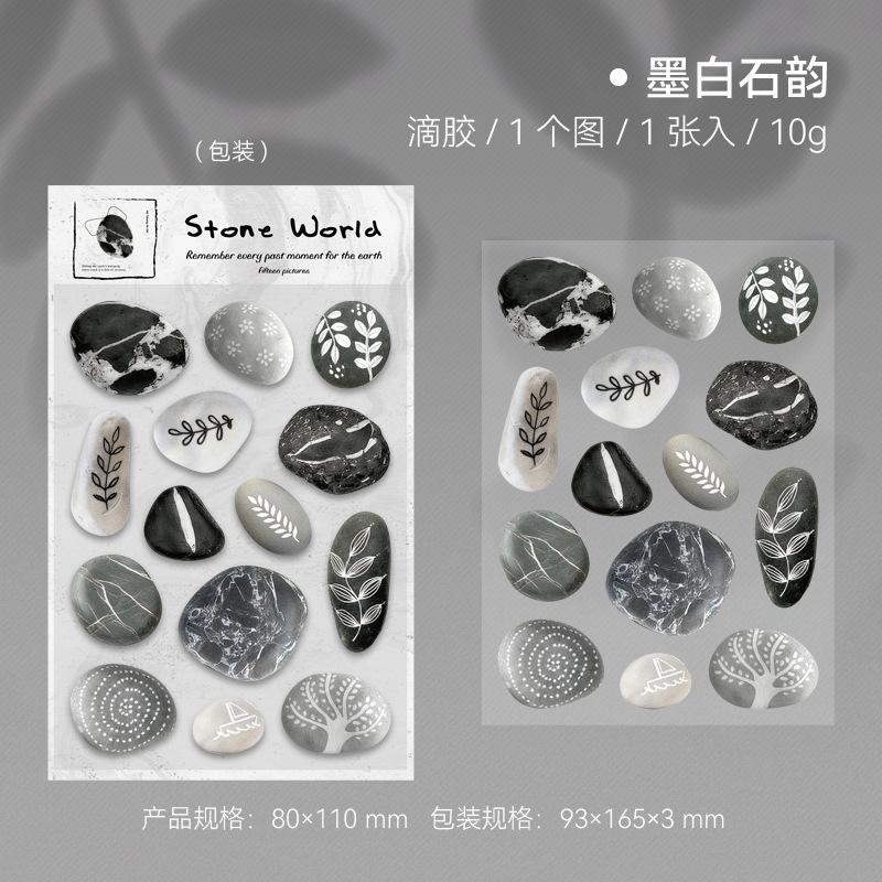 

DIY Hand Account Sticker Girls Drop Sticker Stone World Series Natural Theme Hand Account Material Flat Sticker Decoration