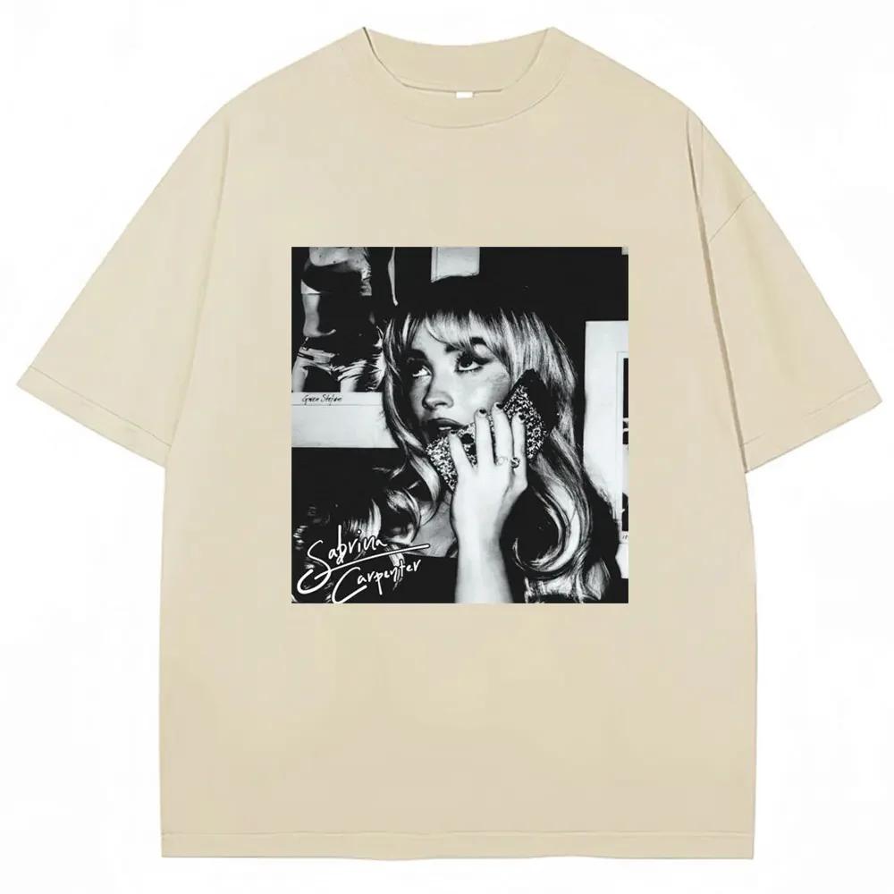 Maglietta Vintage Sabrina Carpenter Short N Sweet Tour Moda Hip Hop Cotone Maglietta Oversize Uomo Donna Magliette Y2k Regalo