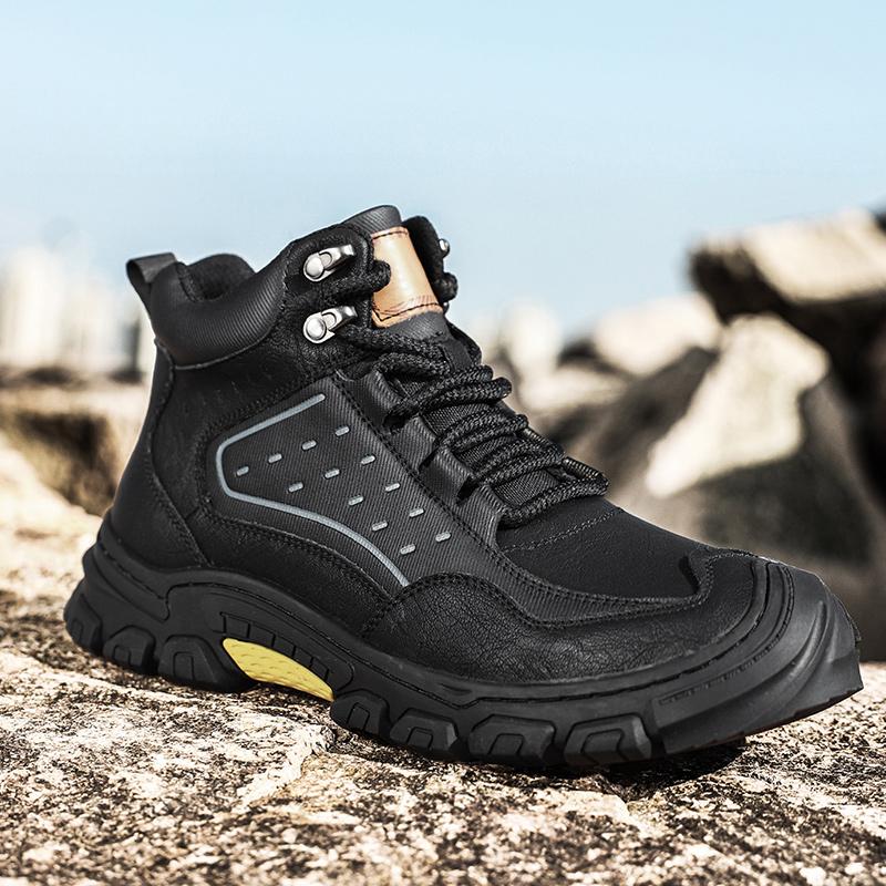 Genuine Leather Men Shoes Sneakers Waterproof Outdoor Men Boots Comfortable Men Walking Hiking Shoes
