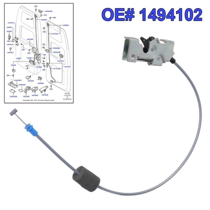Professional Secure Tailgate Rear Door Car Handle Lock Lower Latches Easy Installation for MK6 MK7 1494102 YC15V431A03AM