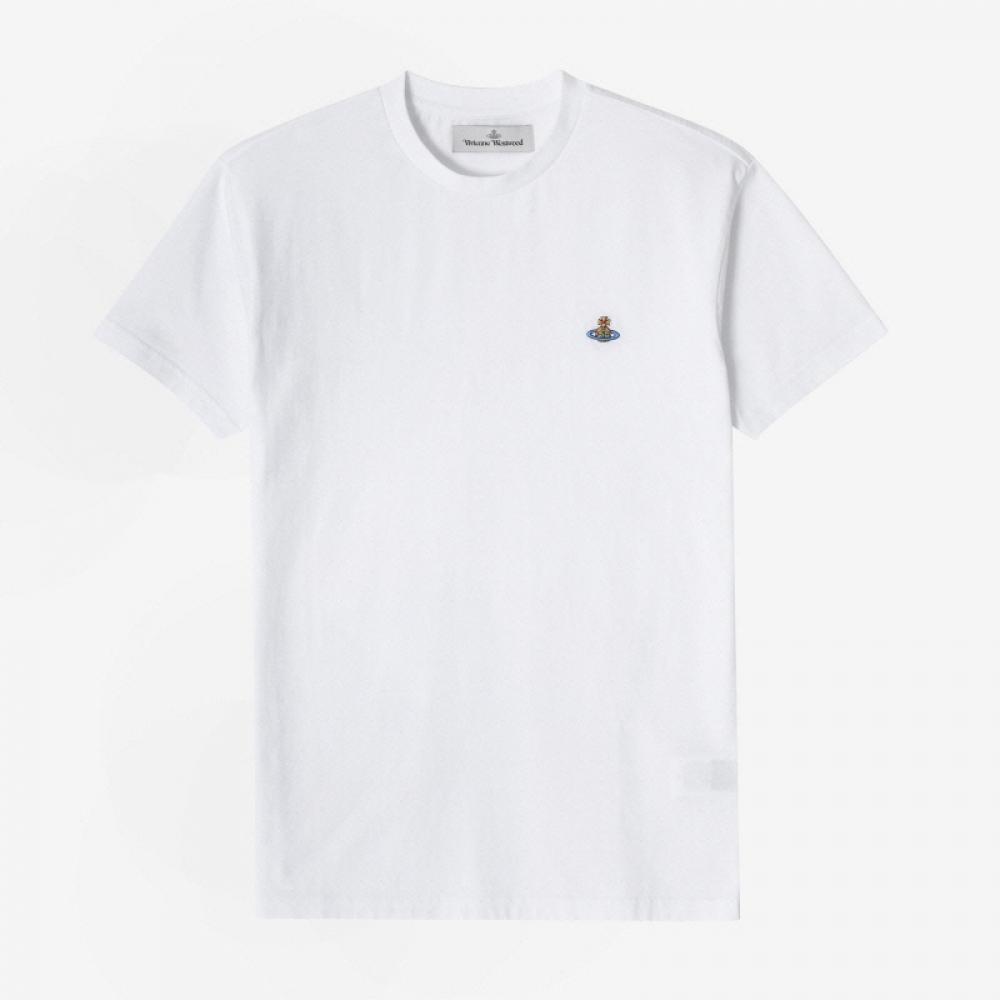 Vivienne Westwood 3g010013 J001m A401 Orb Of Logo Embroidery Public Short Sleeve Tee