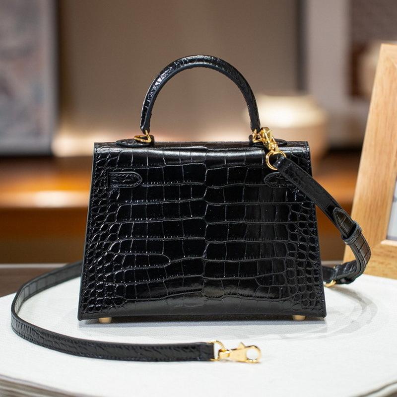 2025 New Genuine Leather Women's Bag EP Palm Pattern 19+22+25 Leather Kai Li+Fashion Handheld Single Shoulder Crossbody Bag