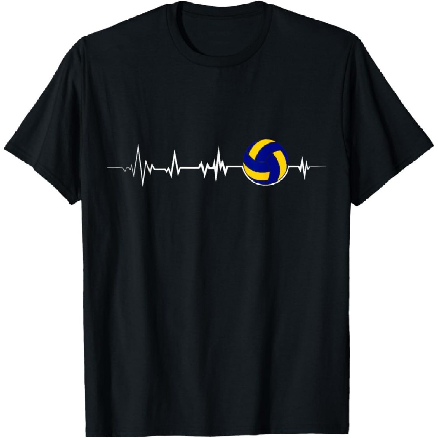 Volleyball Heartbeat Sports Lover T-Shirt(1) S