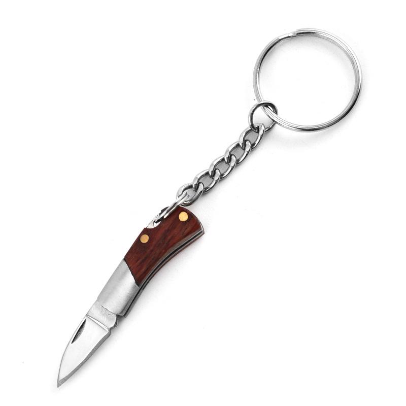 68mm Acrylic Mini Folding Knife Pendant Rosewood Keychains Sharp Small Blade Portable Hanging Outdoor Camping Unboxing Knife