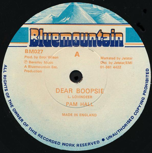 

Пластинка 7 дюймов PAM HALL Dear Boopsie BM027 Blue Mountain 1986 Великобритания Регги Ска Даб Б/у
