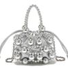 New Niche Design Exquisite Hollow Metal Beaded Woven Bag High-End Portable Oblique Span Bag