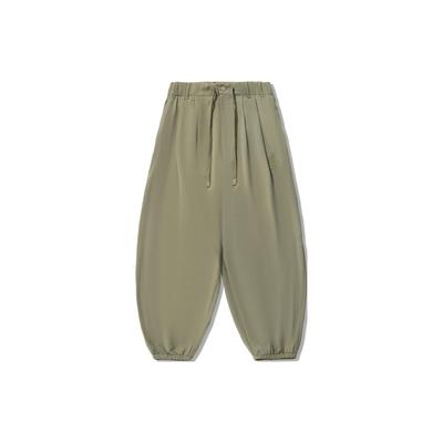 Li Ning X Jackie Chan Collaboration Solid Color Loose Fit Casual Pants Men Bottoms Olive-Green AKXU091-1