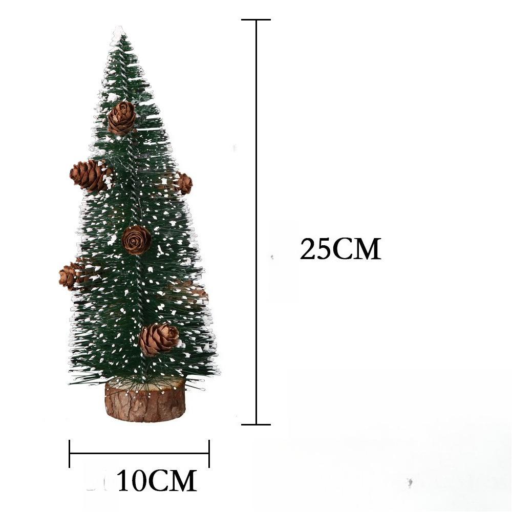 Mini Christmas Trees Artificial Pine Needle Desk Ornaments 10/15/20cm Fake Evergreen Trees for Holiday Decor