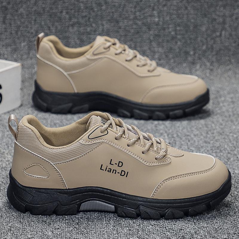 Модне чоловіче взуття для бігу Водонепроникне шкіряне повсякденне взуття для хайкінгу Високоякісне взуття для спорту на відкритому повітрі Легке взуття для ходьби