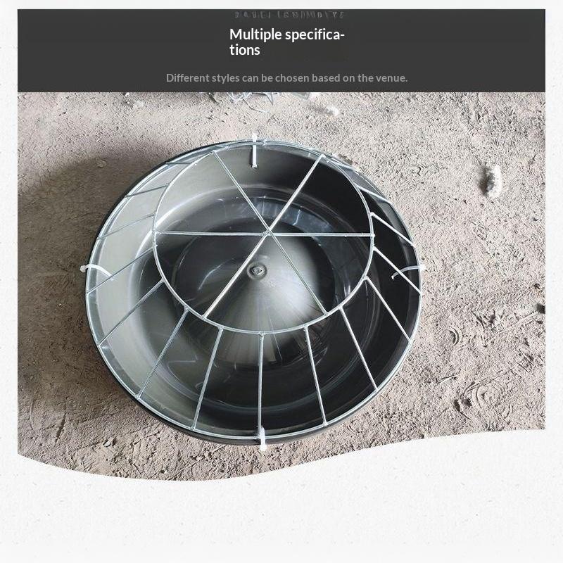 Roof Design Large Circular Chicken Feeder 12/14/16 Holes Rain Resistant for Farm Backyard Poultry Coop