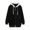 2022 Women's Autumn/Winter Loose Plush Zip-Up Hoodie
