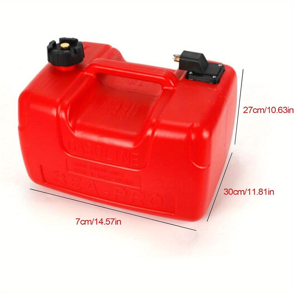 3.2 Gal Portable Fuel Gank Tank for Outboard Engine Boat, 14.57*11.81*10.63 Inch