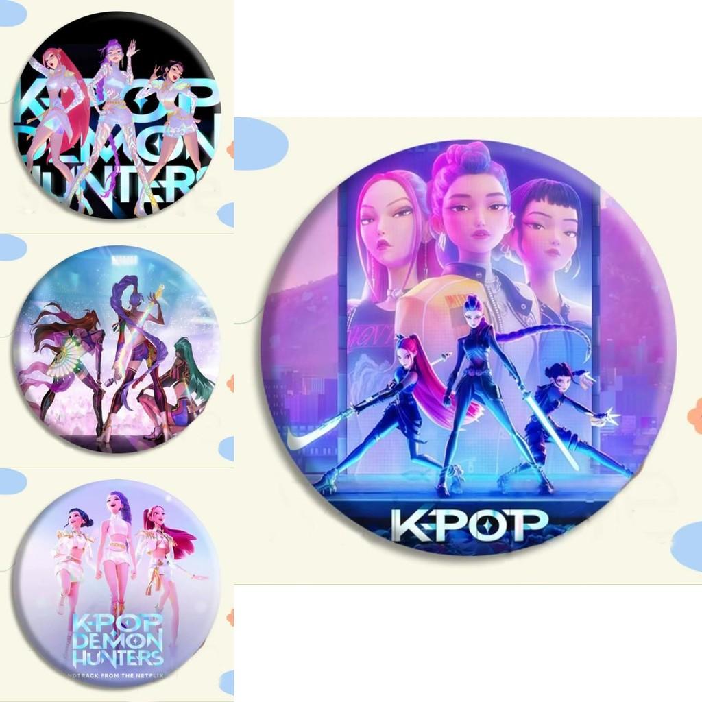 Kpop Demon Hunters Badge Pin With Printed For Fan Collectors And Gifting