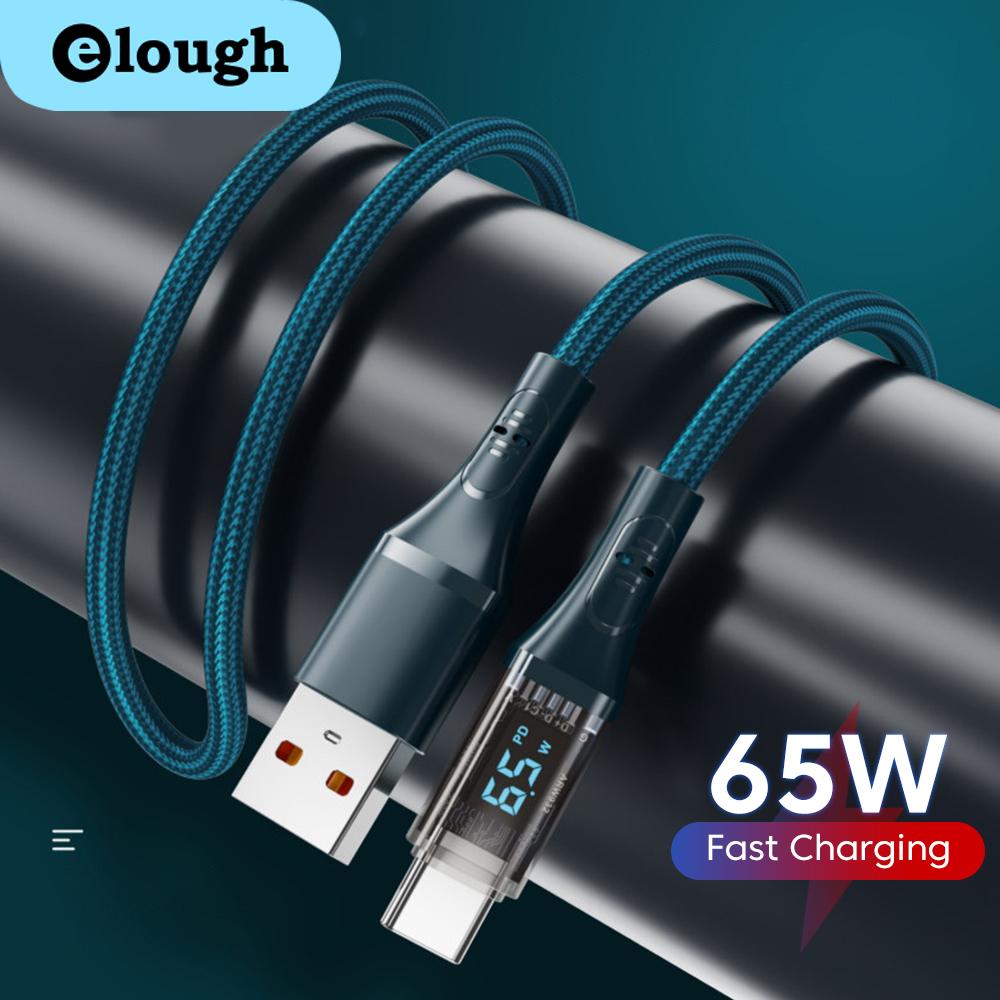 

Кабель Elough 66 Вт с цифровым дисплеем USB Type C на USB C для Huawei Mate 40 30 Xiaomi 12 Вт/27 Вт кабель освещения для iPhone 14 13 Pro Max