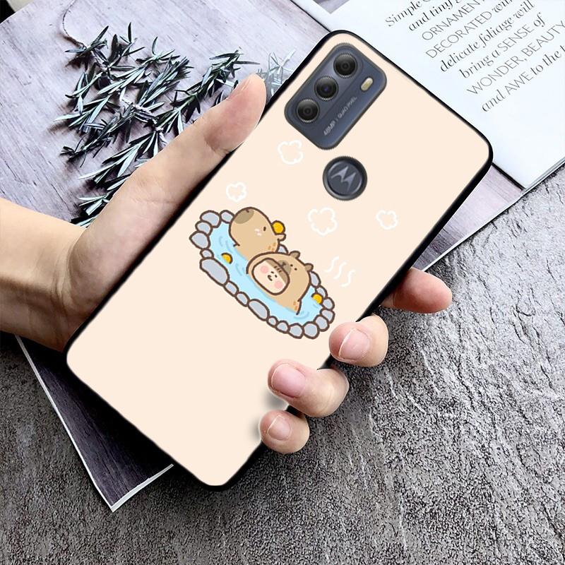 

Милый чехол для телефона с изображением капибары и животного для Moto G84 G23 G24 G31 G32 G41 G51 G52 G53 G54 G71 G82 G42 G62 G200 G Play G Stylus Moto G82