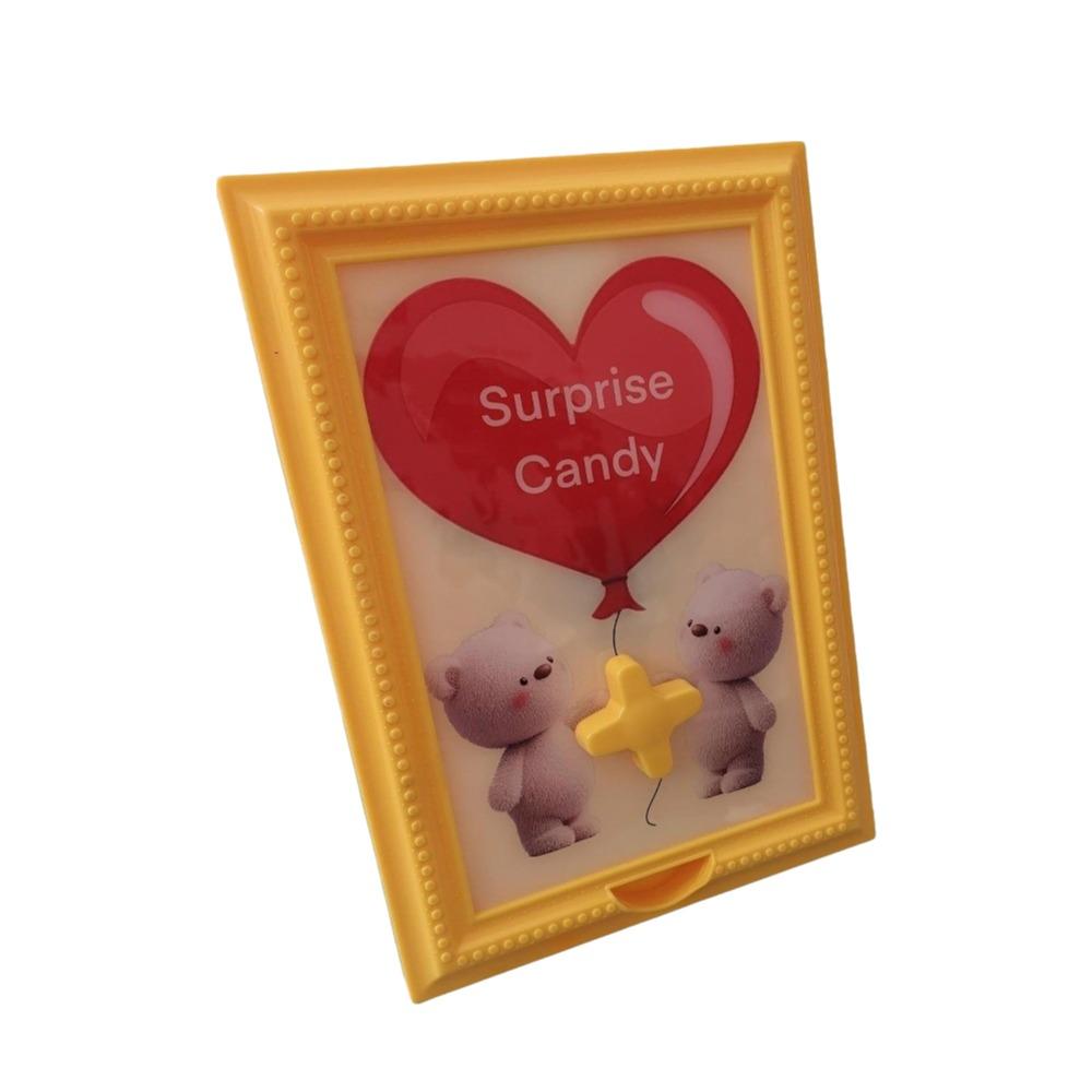 

Креативный дизайн Диспенсер для конфет Десктопные украшения Хранение конфет Удобная рамка для конфет жёлтый