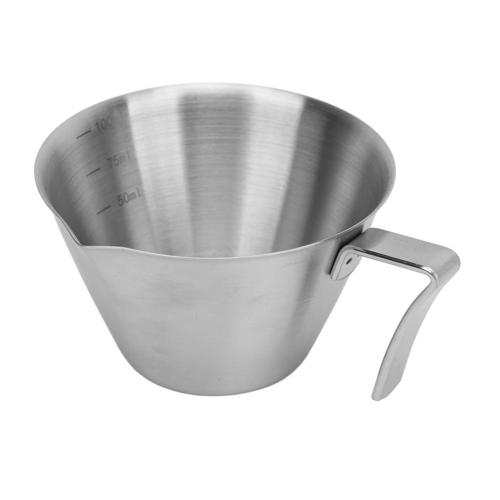 Coffee Measuring Cup Professional 304 Stainless Steel Coffee Pouring Cup with Handle for Kitchen Coffee Shop Home