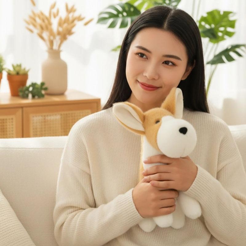 2030Cm Mignonne Poupée Chien Debout Jouet en Peluche Rempli Corgi Fox Terrier Golden Retriever Animal en Peluche Cadeau d'Anniversaire 30cm