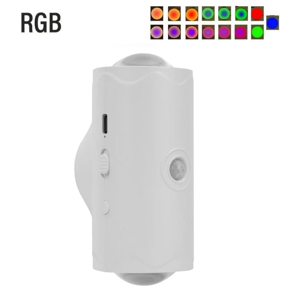 

Светодиодные настенные бра с датчиком движения, перезаряжаемые на батарейках, настенные светильники RGB, беспроводные магнитные ночники для прихожей