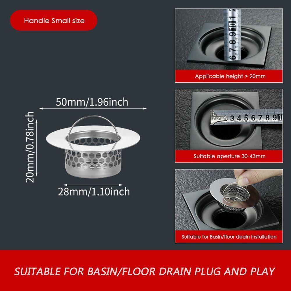 Anti Clog Drain Filter With Handle Mesh Trap Usefull Sink Strainer Kitchen Bathroom Accessories