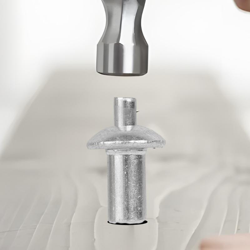 100/10x Hammer Drive Expansion Rivets Percussion Expansion Aluminum Nail Head Piercing Knock Type Small Tapping Screws Fasteners
