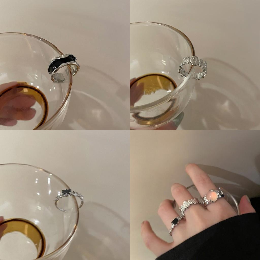 Eleganter Verstellbarer Geometrischer Kupferring mit Atemberaubendem Mondstein Für Modebewusste Frauen