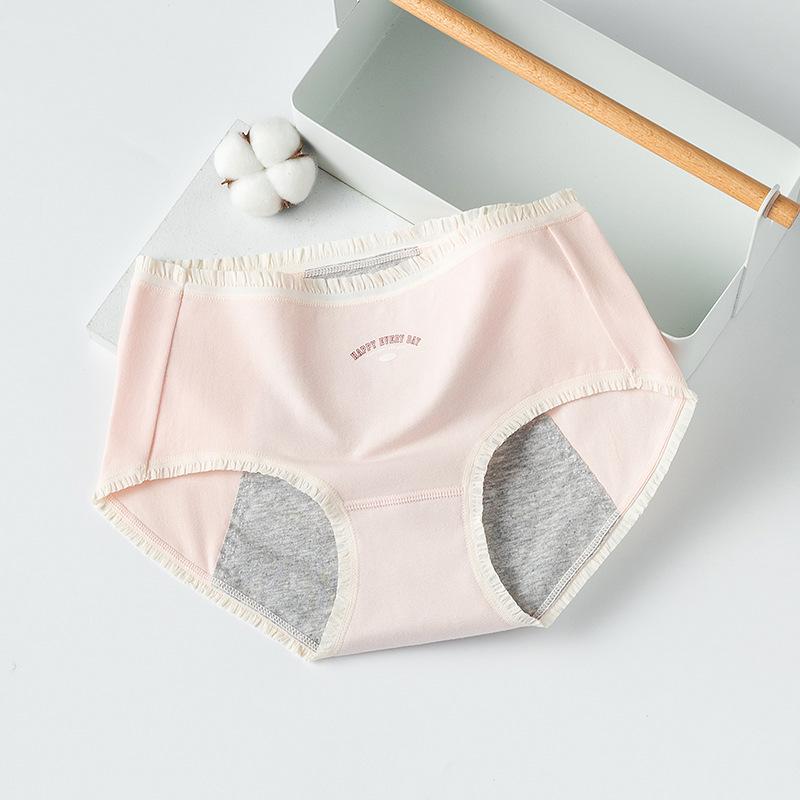 

10A Антибактериальные женские трусы для менструации - Непромокаемые из чистого хлопка L