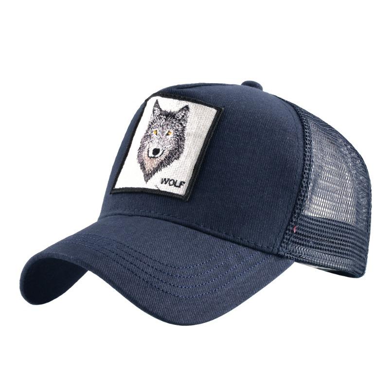 Vintage Pure Cotton Embroidered Animal Baseball Cap, Mesh Cap, Duckbill Cap, Truck Driver Hat, Chicken