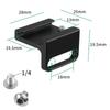 Universal Cold Shoe Mount Quick Release Plate 1/4 Screw Interface Aluminum Alloy Hot Shoe Base Bracket Converter Extend