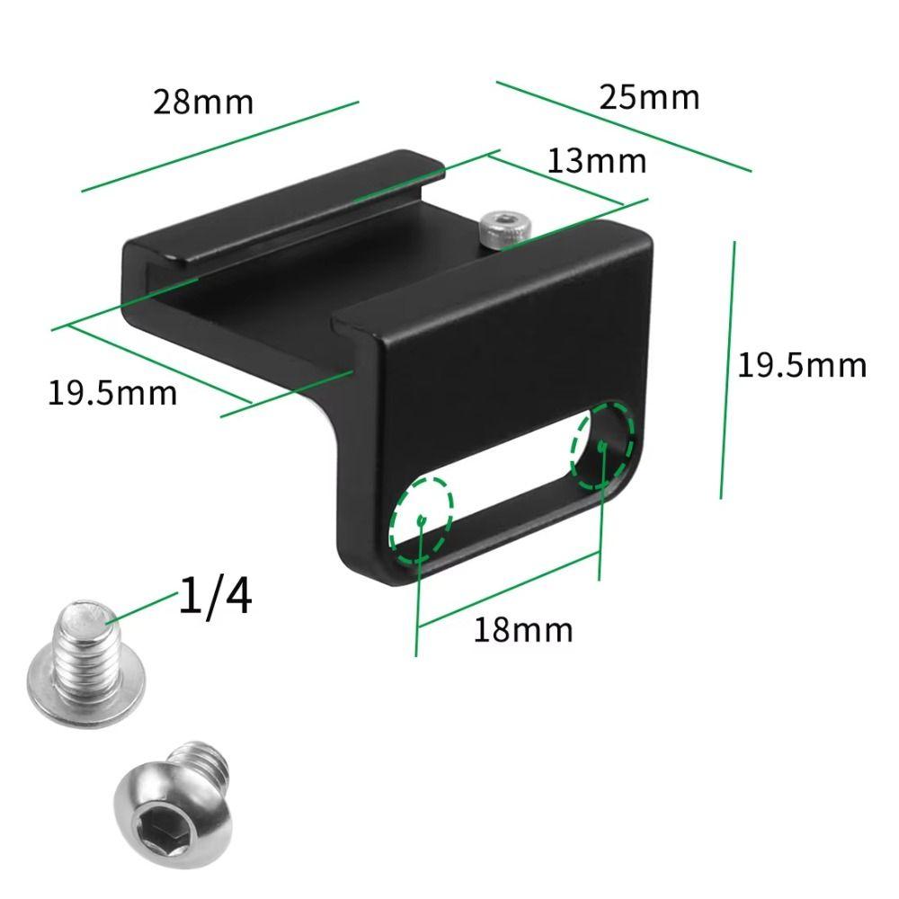 Universal Cold Shoe Mount Quick Release Plate 1/4 Screw Interface Aluminum Alloy Hot Shoe Base Bracket Converter Extend