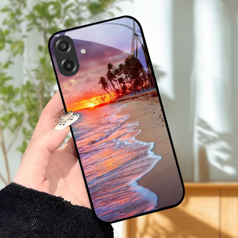 For Samsung Galaxy A07 Case Cool Lion Tempered Glass Phone Cases For GalaxyA07 A 07 SamsungA07 Full Camera Protection Cover Capa