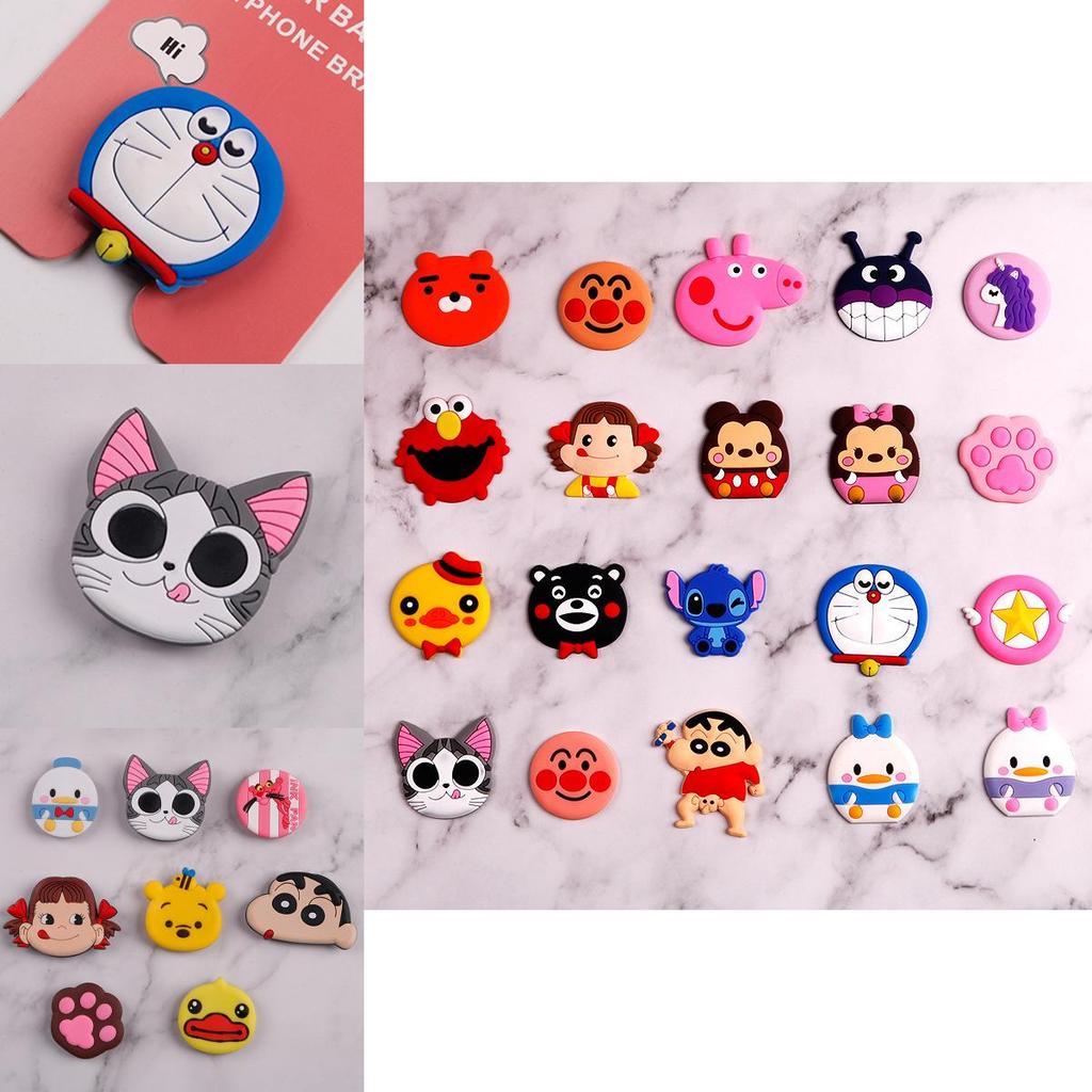 3d Fashion New Silicone Cartoon Cute Telescopic Phone Air Bag Bracket For Iphone
