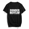 Biuro Dunder Mufflin INC papierowa koszulka Micheal Scott Dwight Schrute koszula program telewizyjny koszulka inspirowana biurem Unisex top na co dzień