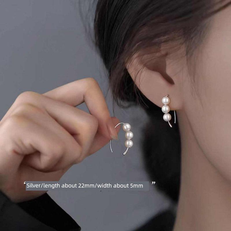 

S925 Sterling Silver Pearl Earrings Women s 2025 New Arrival Best Selling Fancy Stud Earrings Special Interest Light Luxury Women s Pearl Earrings S925 sterling silver pearl earrings