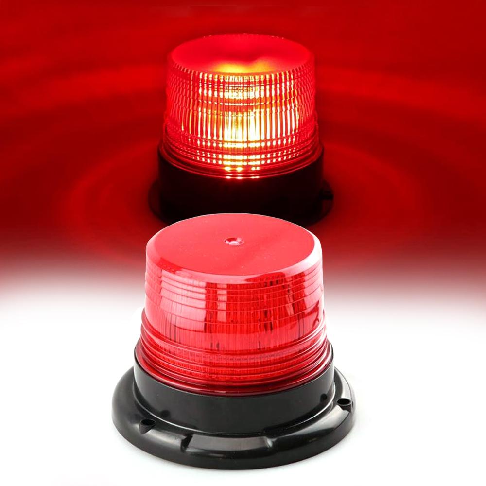 Car Truck Roof Top Warning Light Emergency LED Strobe Light Flashing Beacon With Magnetic Base For Security Auto 12V 24V