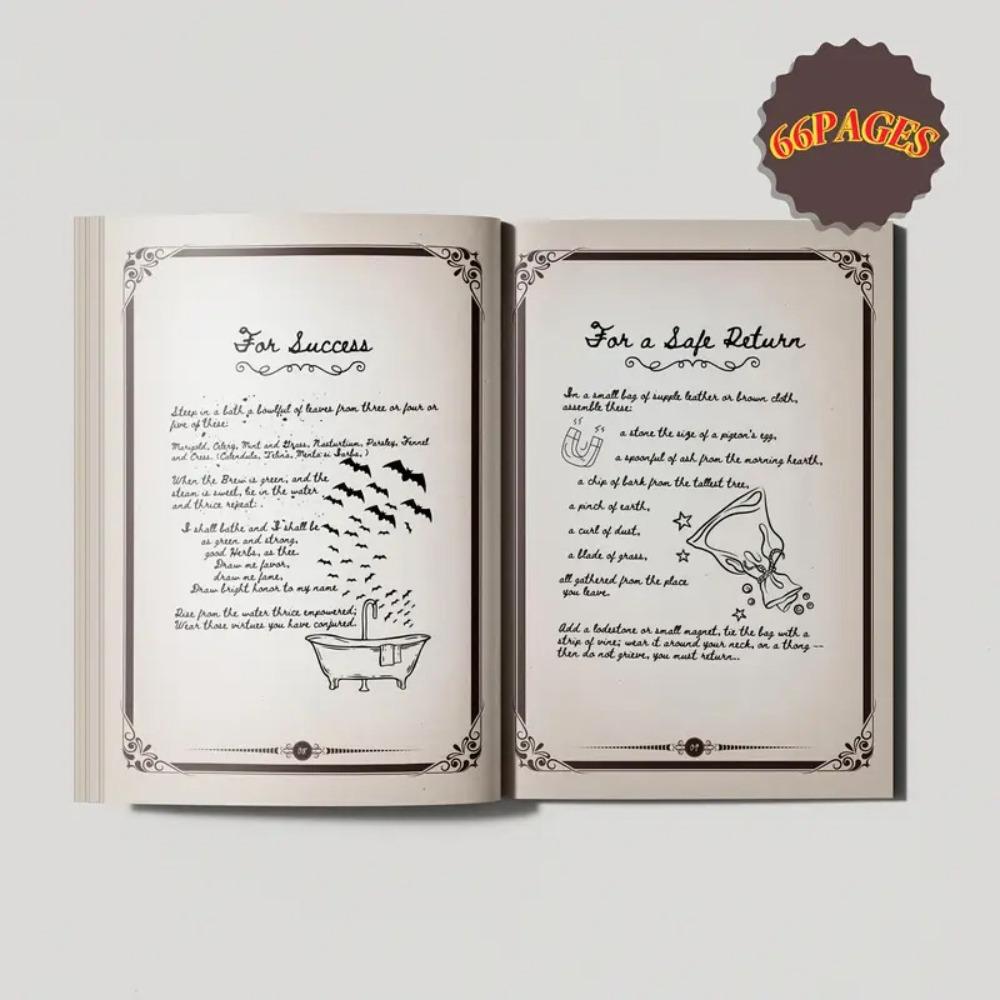 Witch Spell Book | Enchanting Fantasy Magic Book with Mysterious Butterfly Cover | Cosplay Prop & Collectible