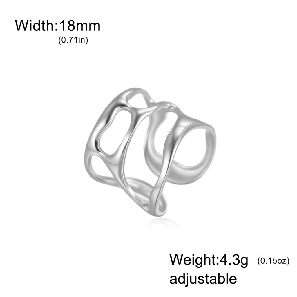  Butterfly Bow Rings for Women Aesthetic Geometric Adjustable Open Ring Stainless Steel Waterproof Jewelry Party Gifts