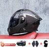Modular Flip-Up Motorcycle Helmet With Dual Visors Bluetooth Intercom ABS Shell All-Season Unisex Adult Size M-XXL