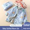 Children's Three-Layer Quilted Underwear Set - Thickened, Anti-Static Cloud Cotton for Boys and Girls