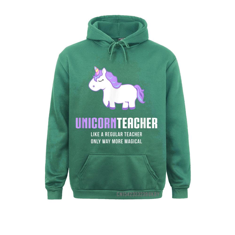 Unicorn Teacher Harajuku Funny Cute Teacher Appreciation Gift Hoodies Classic Normal Long Sleeve Unisex's Sweatshirts Hoods