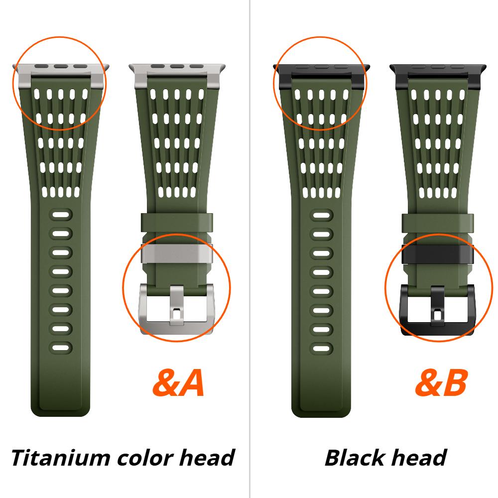 Sports Silicone Bracele For Apple Watch Ultra 4 49mm Series 11 10 46mm 45mm 44mm 42mm Luxury Business Strap for Iwatch 9 8 7 6 5 SE3 Ultra3