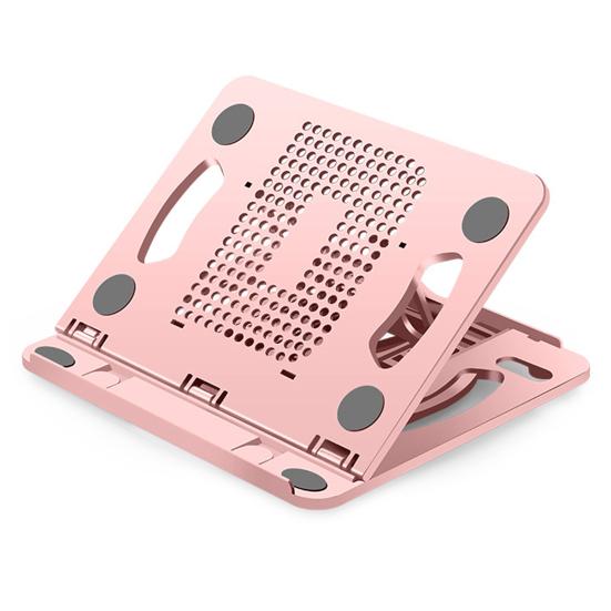 

Laptop Stand Hollow-out 8-speed Angle Adjustable Heat Dissipation Free Lift Stable Support Dual-use розовый