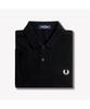 [M6000] Plain Fred Perry Shirt - Black/White M6000-350