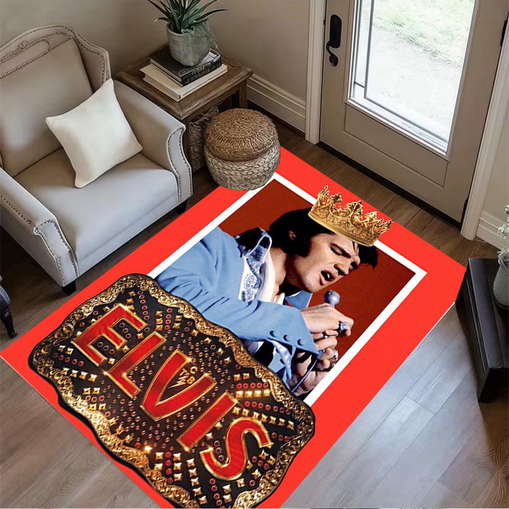 Elvis Presley Live Performance Carpet Suitable for Kitchen Foyer Hallway Dormitory Antislip Carpet Decorate Offices Perfect Gift for Women/Men