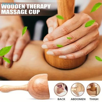 Wooden Cupping Therapy Tool | Handheld Body Massage Cup for Muscle Relaxation & Circulation