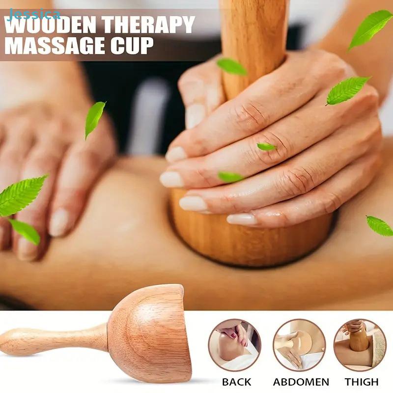 Wooden Cupping Therapy Tool | Handheld Body Massage Cup for Muscle Relaxation & Circulation